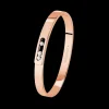 Bracelet Bangle Move Noa MM Grandes Tailles Diamant Or Rose