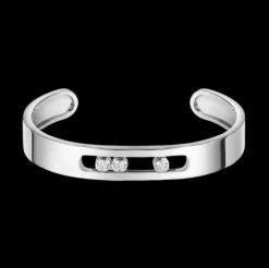 Bracelet Bangle Move Or Blanc