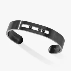 Bracelet Bangle Move Titanium Black Diamant Titane Black
