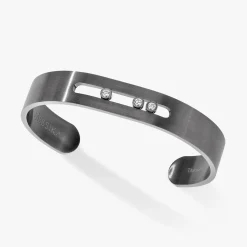 Bracelet Bangle Move Titanium Graphite Diamant Titane Graphite