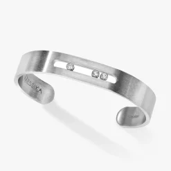 Bracelet Bangle Move Titanium Naturel Diamant Titane Naturel