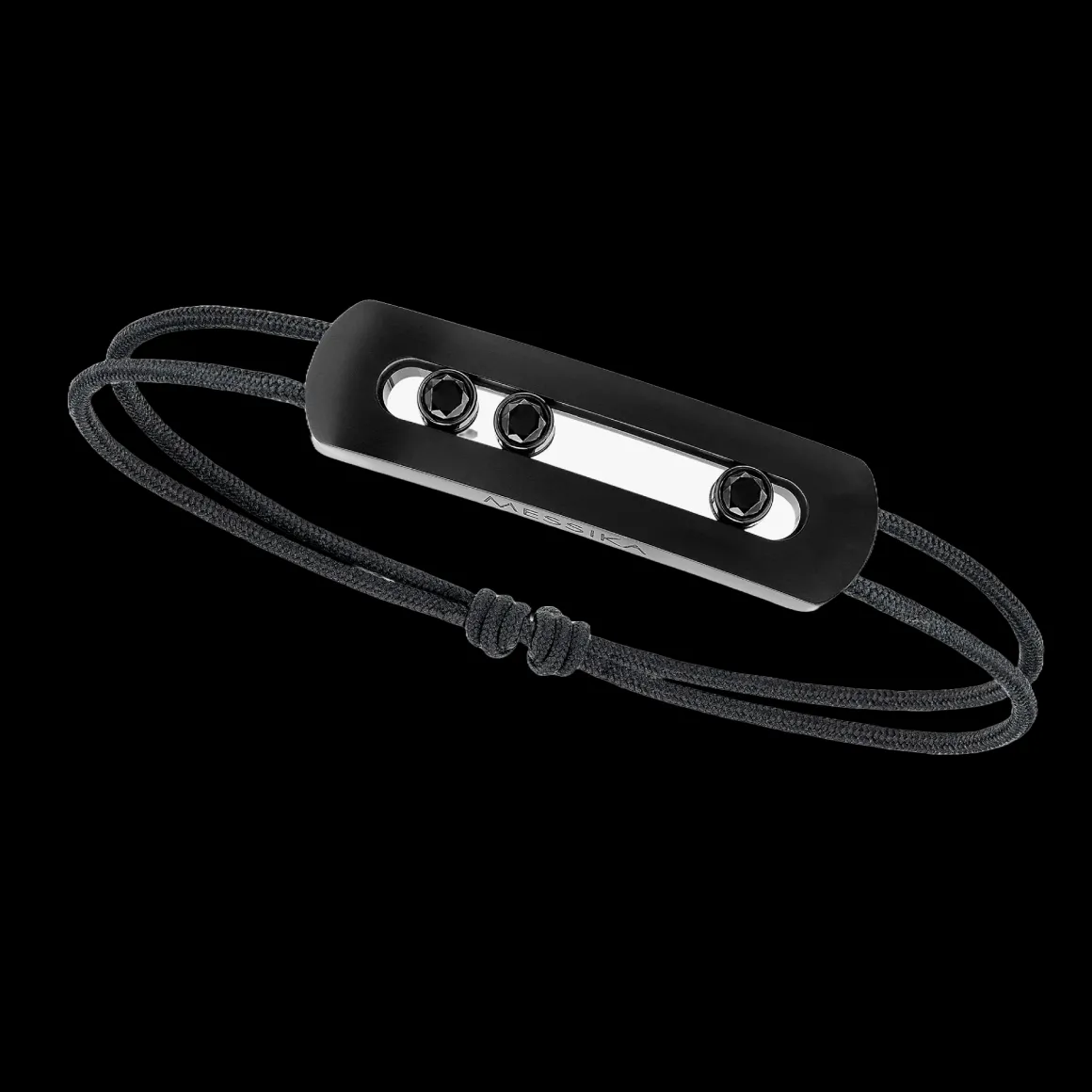 Bracelet Cordon Move Titanium Black XL Diamant Titane Black