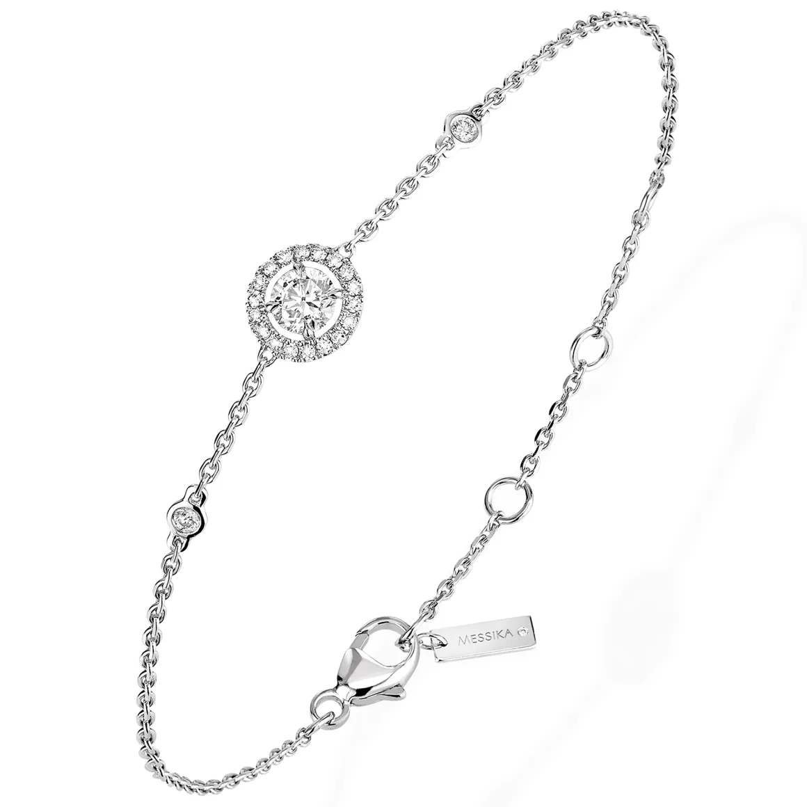 Bracelet Diamant Or Blanc