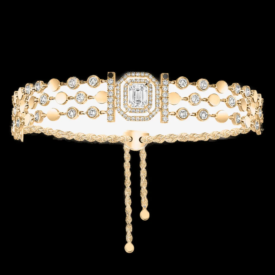 BRACELET DIAMANT OR jaune D-VIBES MULTI RANGS