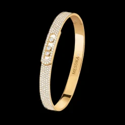 Bracelet Diamant Or Jaune Bangle Move Noa Full Pavé
