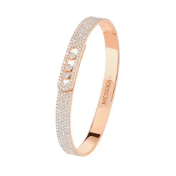 Bracelet Diamant Or Rose Bangle Move Noa Full Pavé