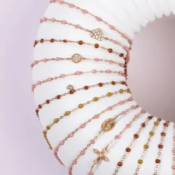 Bracelet fauve Gigi Suprême, or jaune, 1 diamant, 17 cm