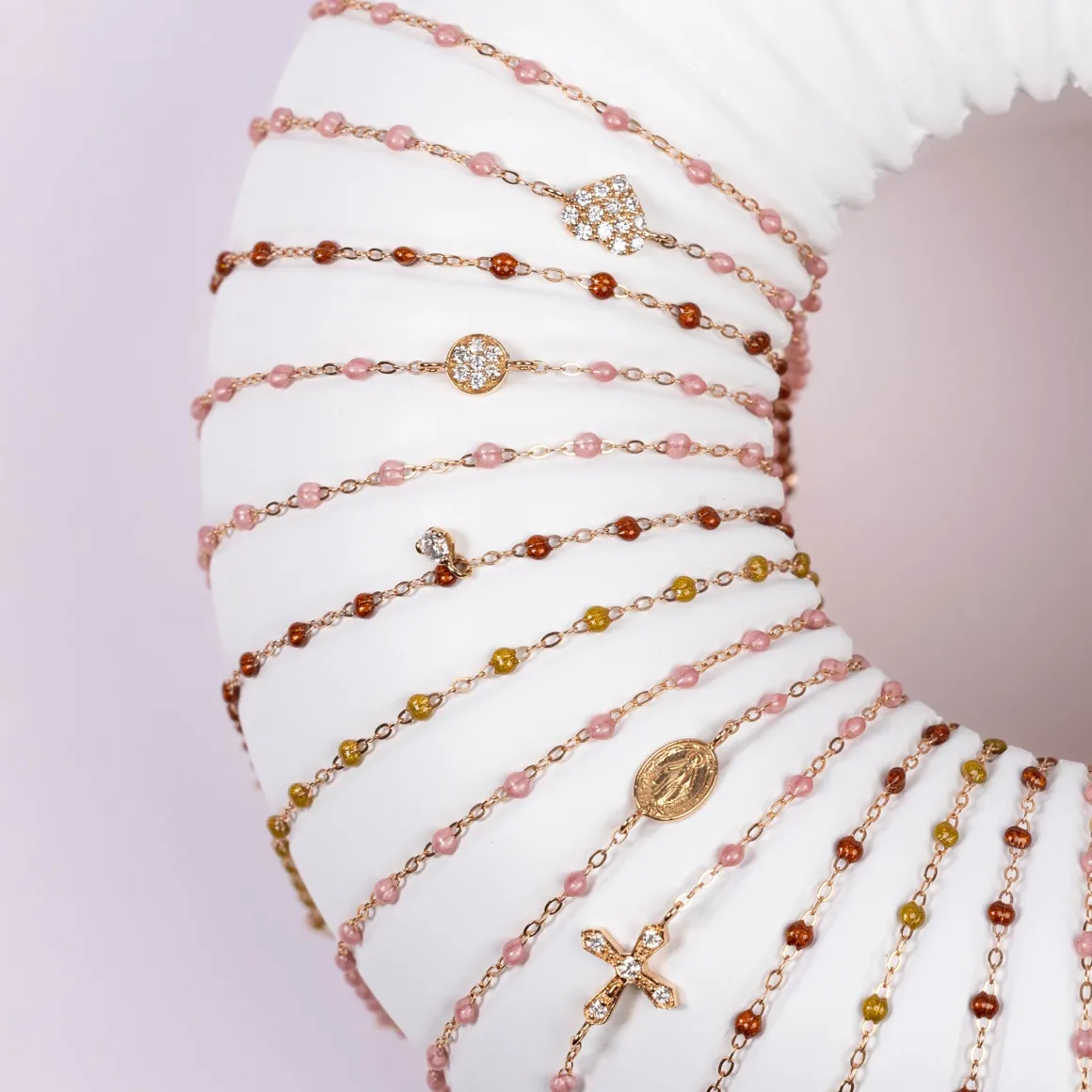 Bracelet fauve Gigi Suprême, or jaune, 1 diamant, 17 cm