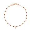 Bracelet fauve Gigi Suprême, or rose, 1 diamant, 17 cm