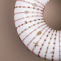 Bracelet fauve Gigi Suprême, or rose, 1 diamant, 17 cm