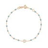 Bracelet glacier Puce diamants, or rose, 17 cm