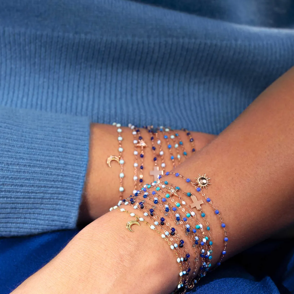 Bracelet jade Lune, diamants, or jaune, 17 cm