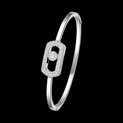 Bracelet Jonc So Move Pavé Diamant Or blanc