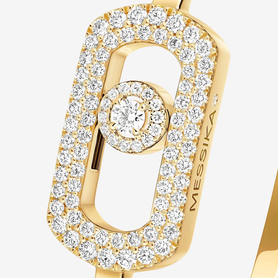 Bracelet Jonc So Move Pavé Diamant Or Jaune