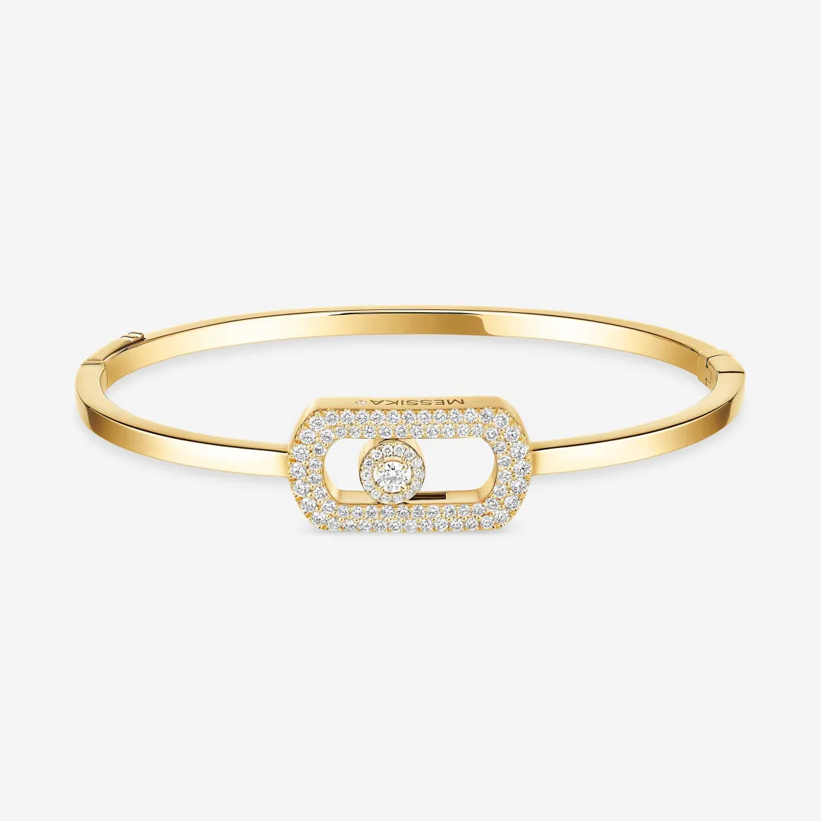 Bracelet Jonc So Move Pavé Diamant Or Jaune