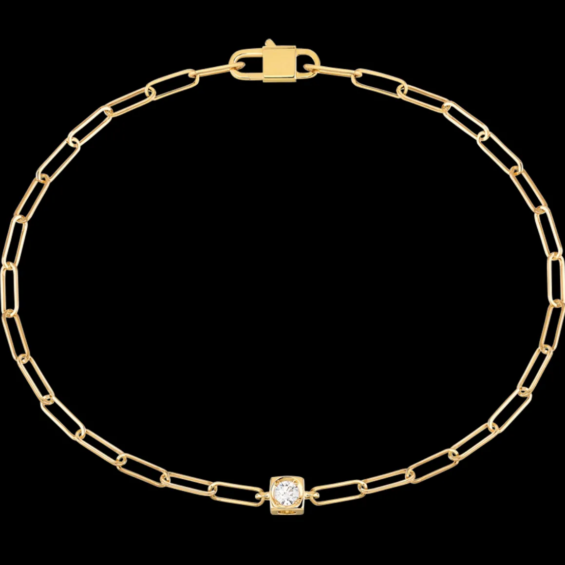 Bracelet Le Cube Diamant or jaune et diamant