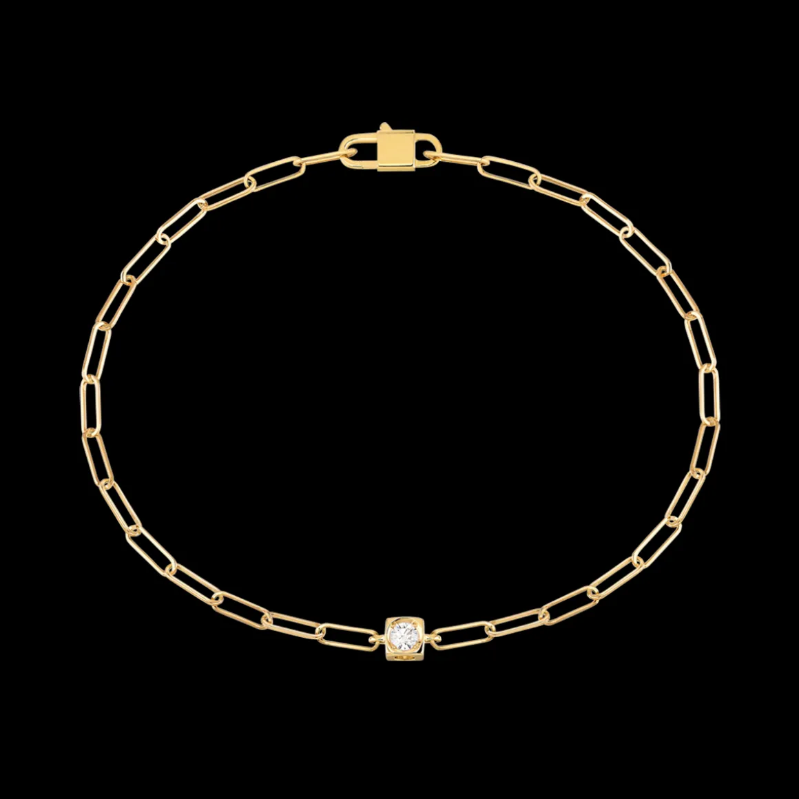 Bracelet Le Cube Diamant or jaune et diamant