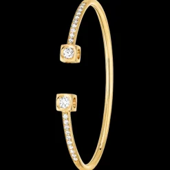 Bracelet Le Cube Diamant grand modèle or jaune et diamants