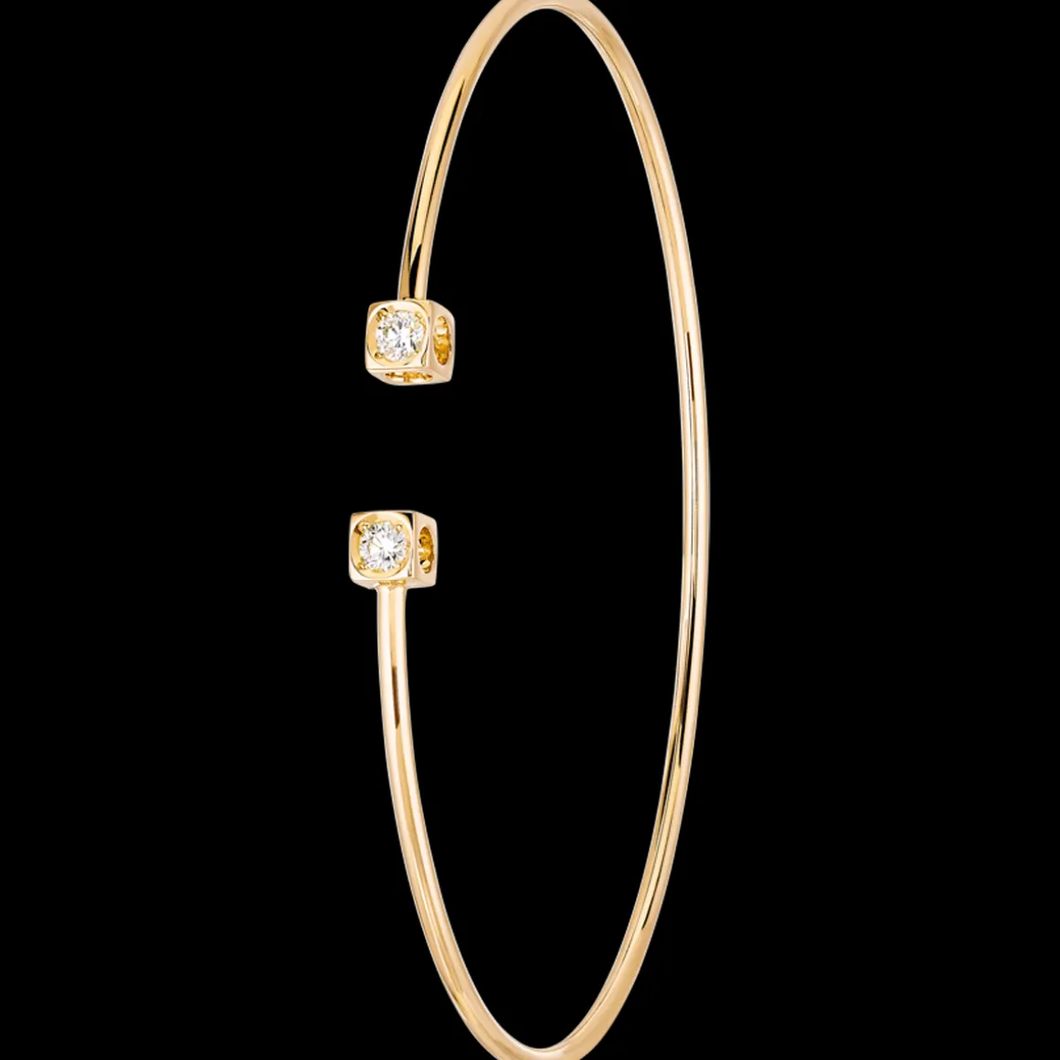 Bracelet Le Cube Diamant petit modèle or jaune et diamants