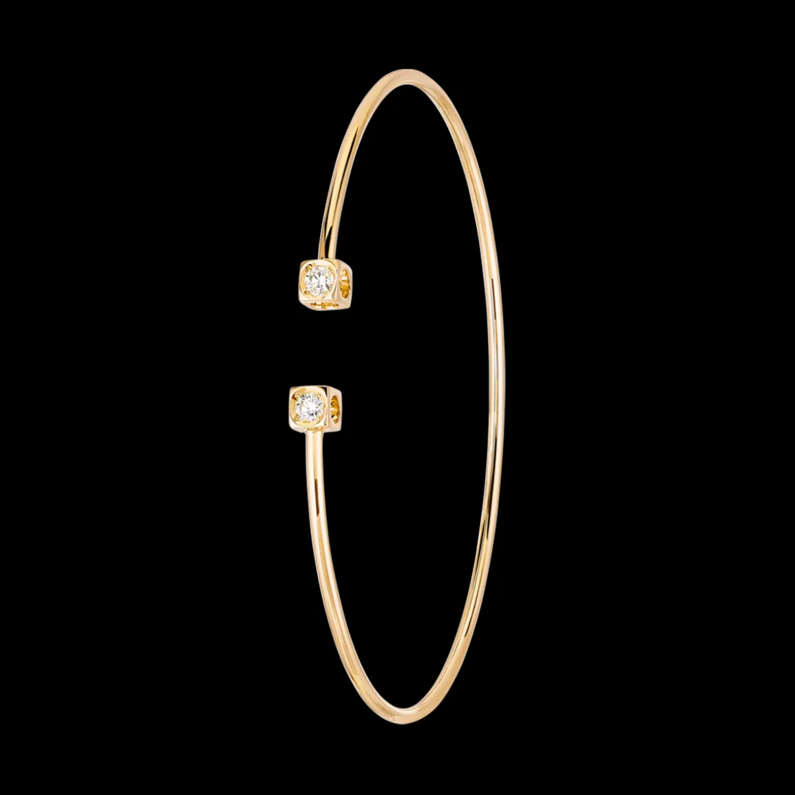 Bracelet Le Cube Diamant petit modèle or jaune et diamants