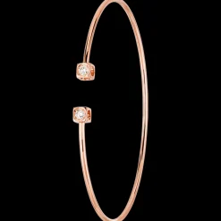 Bracelet Le Cube Diamant petit modèle or rose et diamants