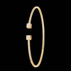 Bracelet Le Cube Diamant moyen modèle or jaune et diamants
