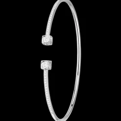 Bracelet Le Cube Diamant moyen modèle or blanc et diamants