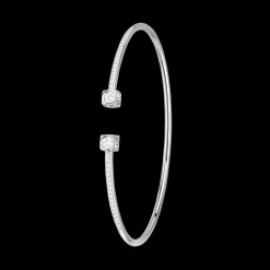 Bracelet Le Cube Diamant moyen modèle or blanc et diamants