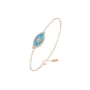 Bracelet Lucky Eye Turquoise Diamant Or Rose