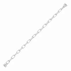 Bracelet maillons or blanc 750/1000e