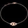 Bracelet Menottes dinh van R8 or rose et diamants