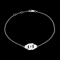 Bracelet Menottes dinh van R8 or blanc