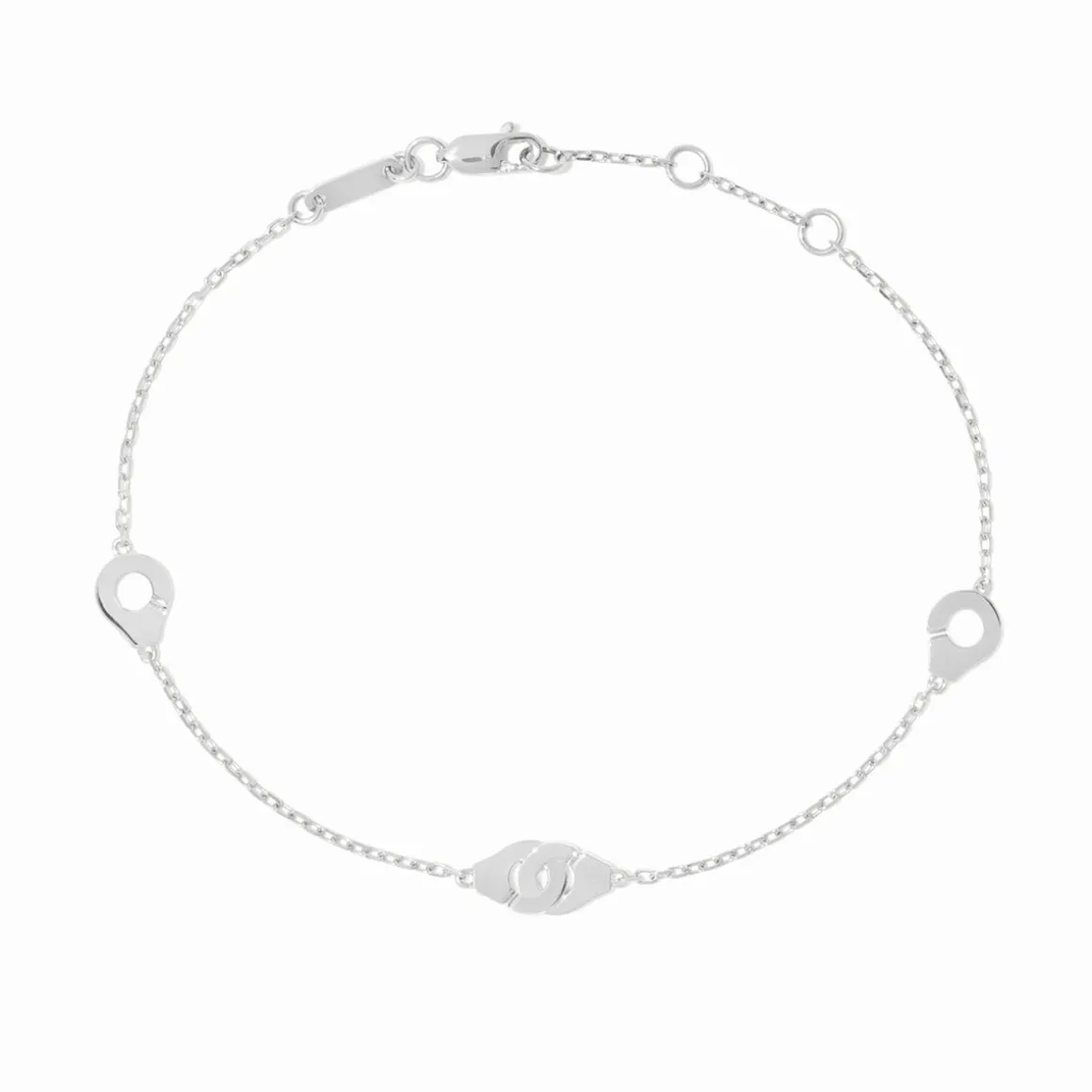 Bracelet Menottes dinh van R5 or blanc