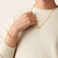 Bracelet Menottes dinh van R12 - 21 cm or jaune