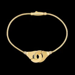 Bracelet Menottes dinh van R12 or jaune et diamants