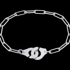 Bracelet Menottes dinh van R12 or blanc