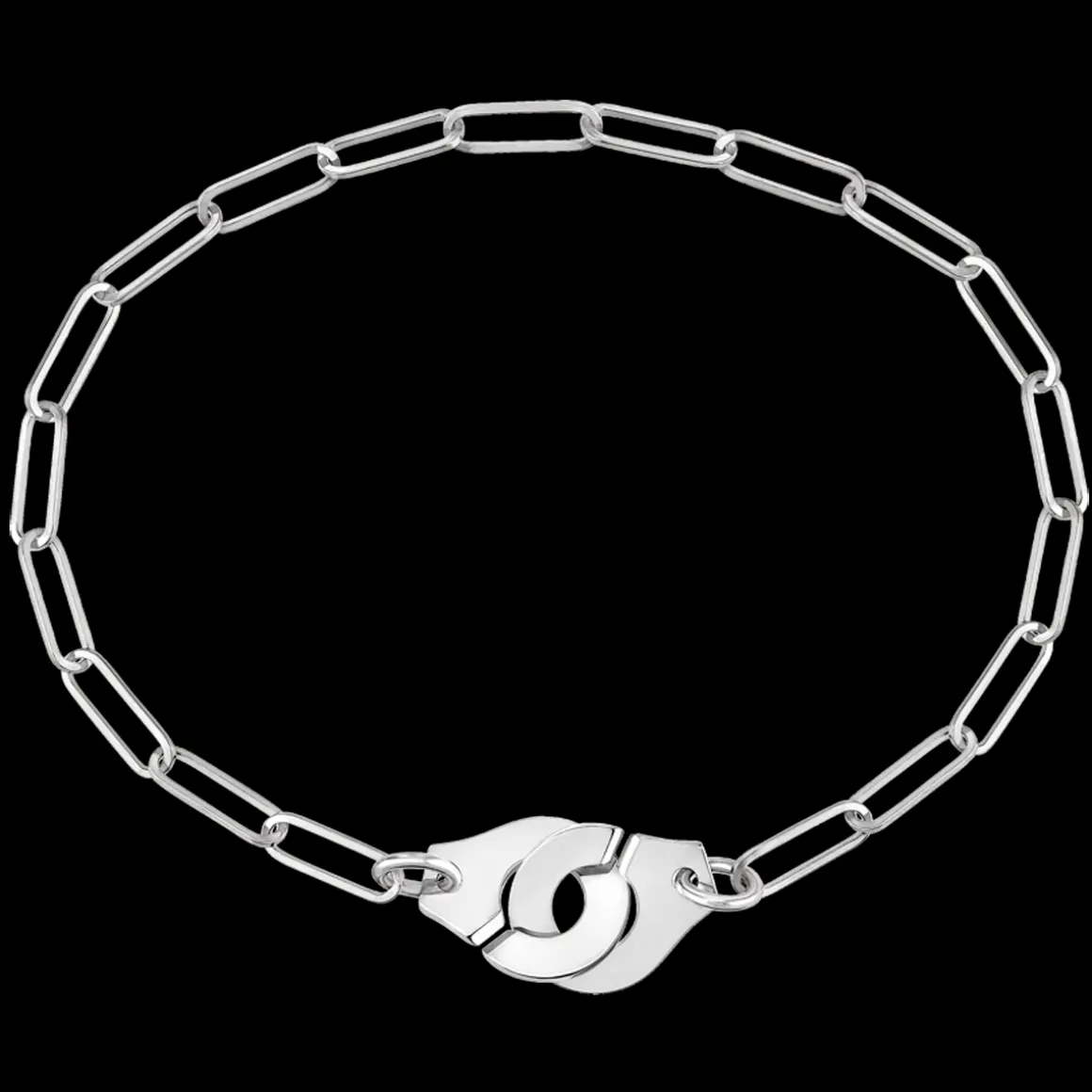 Bracelet Menottes dinh van R10 or blanc