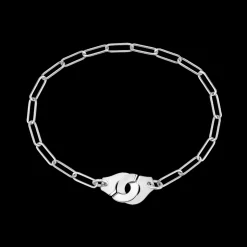 Bracelet Menottes dinh van R10 or blanc