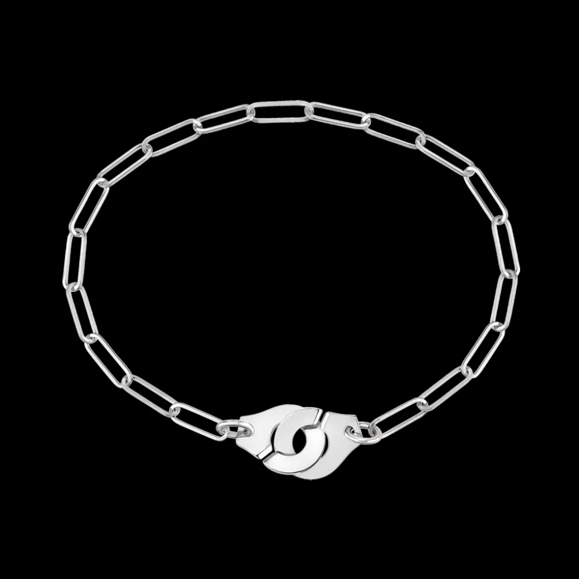 Bracelet Menottes dinh van R10 or blanc