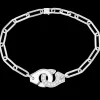 Bracelet Menottes dinh van R12 or blanc et diamants