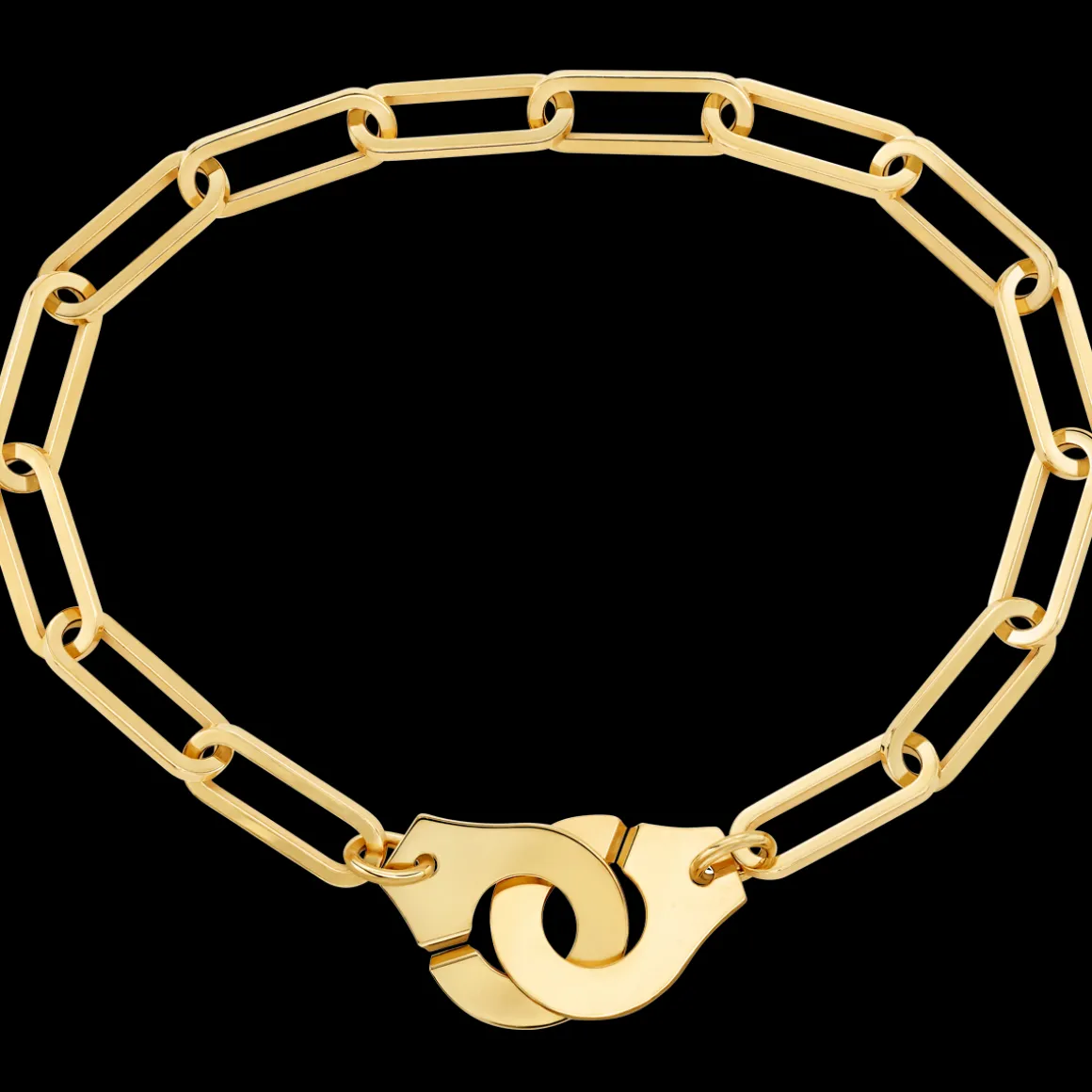 Bracelet Menottes dinh van R15 - 23,5 cm or jaune