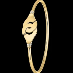 Bracelet Menottes dinh van R12 or jaune et diamants