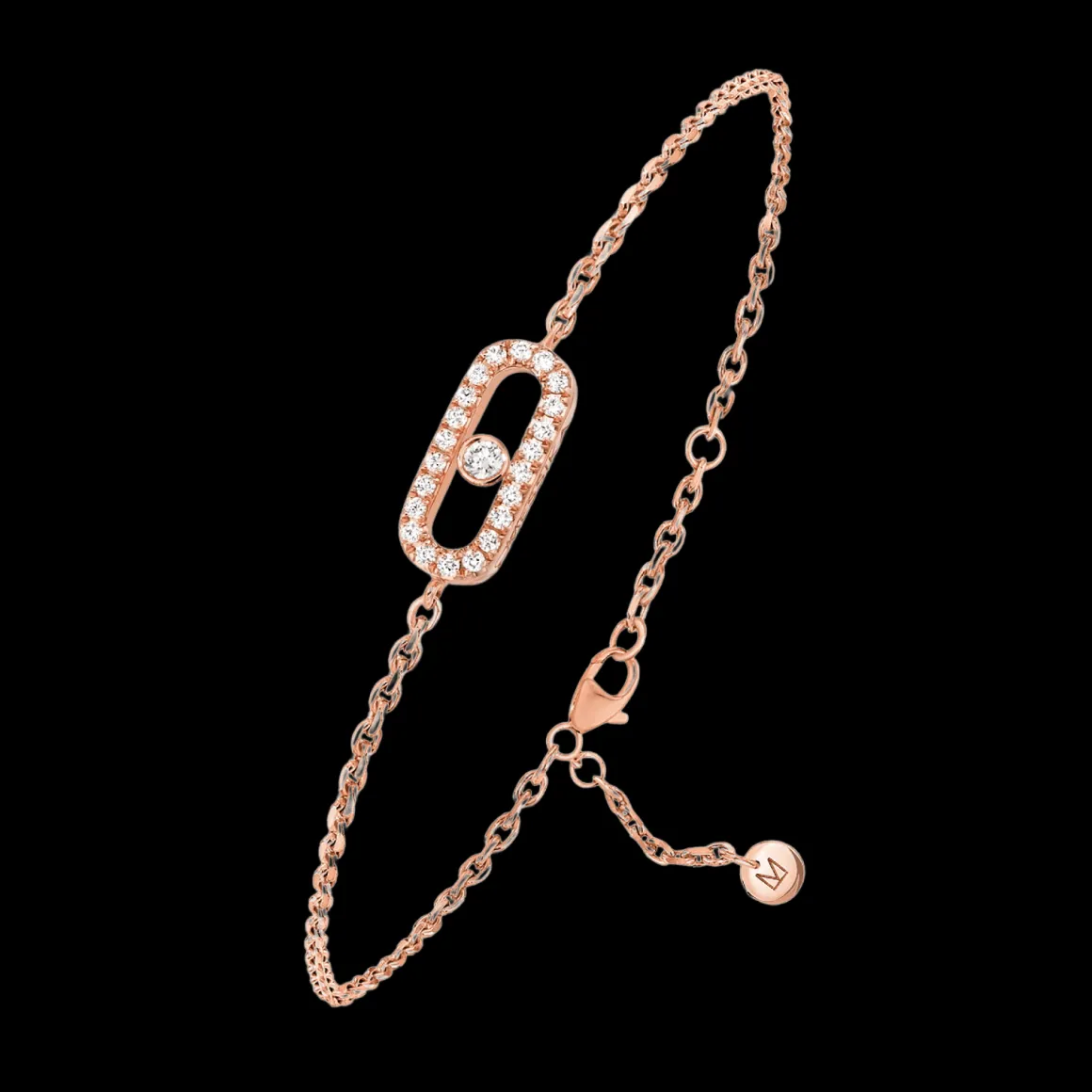Bracelet Messika CARE(S) Pavé diamant or rose