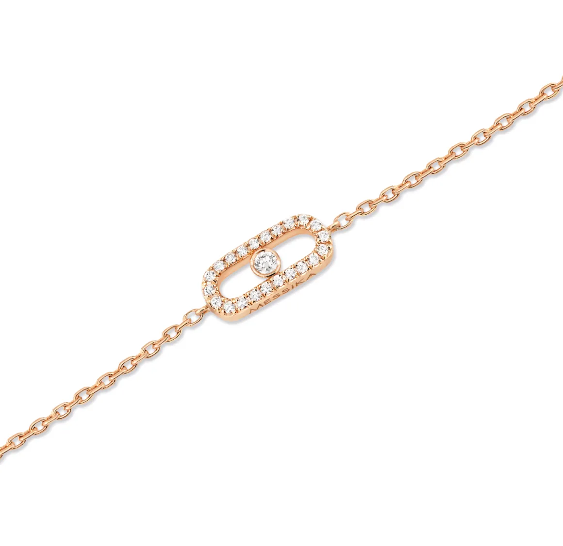 Bracelet Messika CARE(S) Pavé diamant or rose