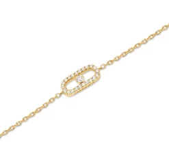 Bracelet Messika CARE(S) Pavé diamant or jaune