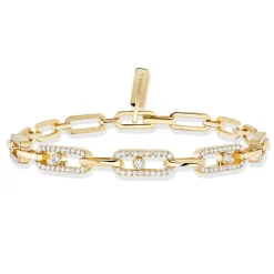 Bracelet Move Link Multi Diamant Or Jaune