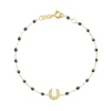 Bracelet nuit Fer à cheval, diamants, or jaune, 17 cm