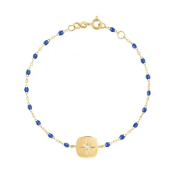 Bracelet prusse Miss Gigi diamant, or jaune, 17 cm