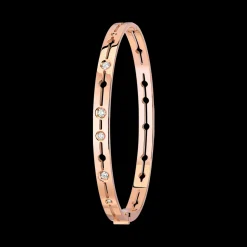 Bracelet Pulse or rose et diamants