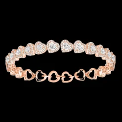 Bracelet Rivière Joy Cœur Multi Diamant Or Rose
